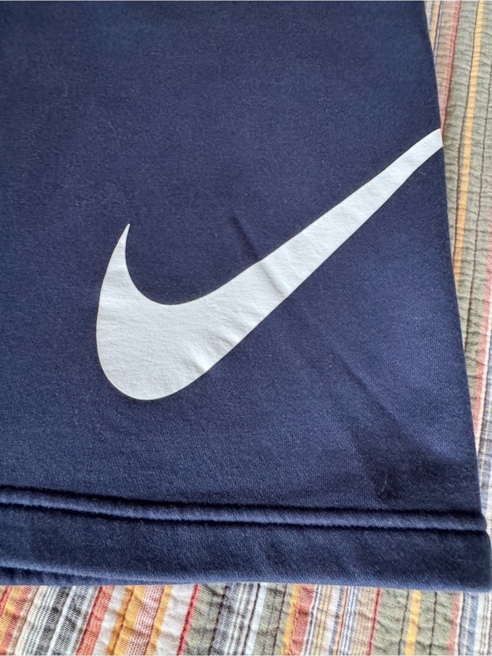 Nike Men's 3XLT Navy Blue Fleece Athletic Shorts drawstring elastic big swoosh - Picture 10 of 15